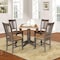 International Concepts Round Round 42 in. Dual Drop Leaf Dining Table with 4 Splatback Chairs in Hickory/Washed Coal, Wood K45-42DPT-27B-C10-4 - alternate 7